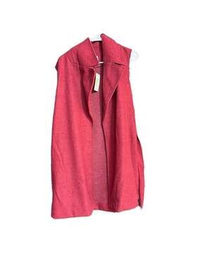 A New Day Women's Long Belted Vest Wine Red Medium